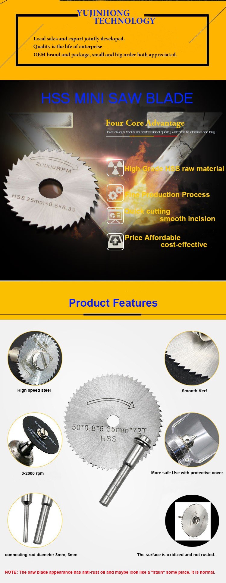 6-Piece Mini HSS Rotary Tool Saw Blade Set detail image 1 of 7