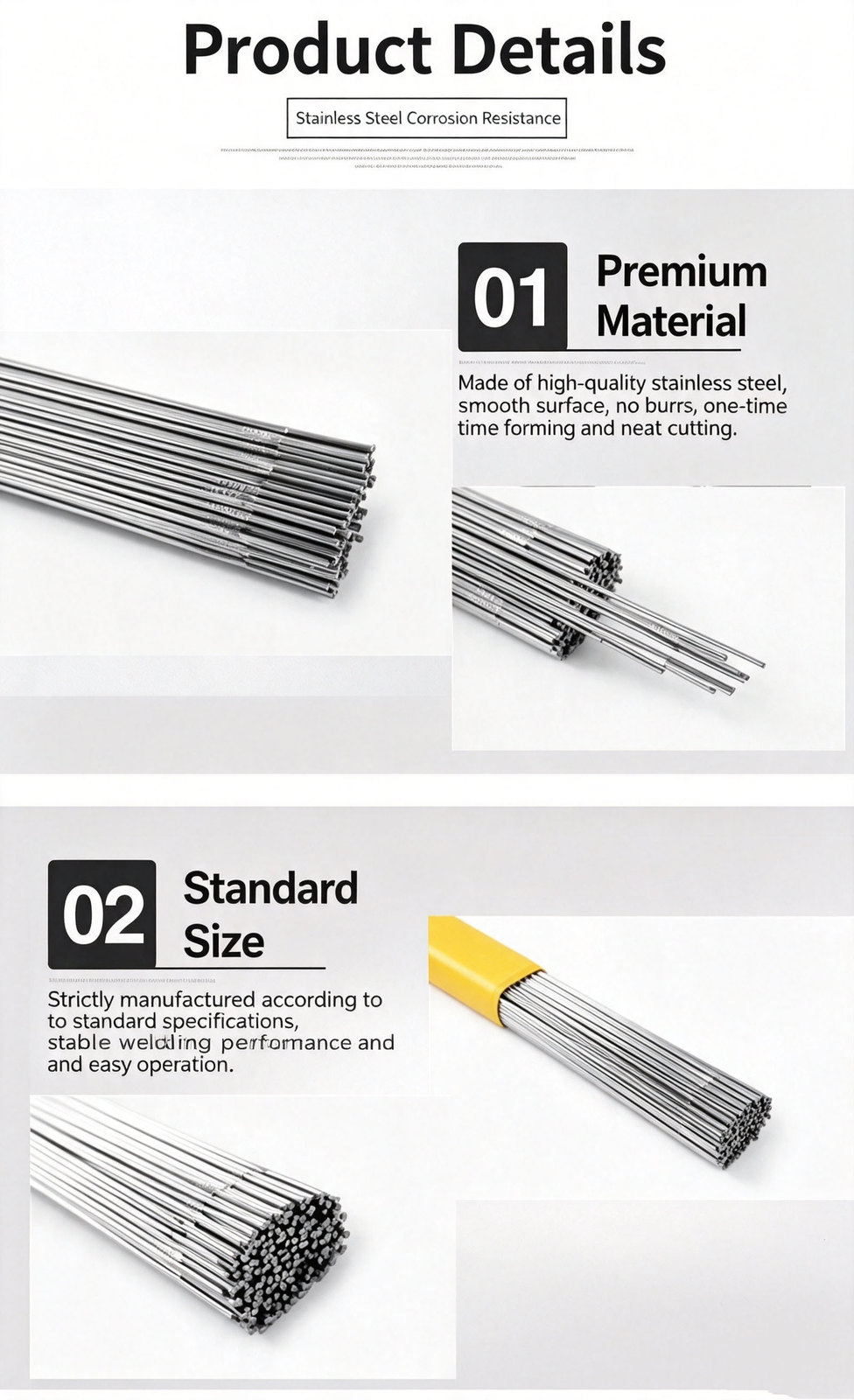 ER308L / ER316L / ER309L / ER2209 Stainless Steel TIG Filler Wire detail image 5 of 12