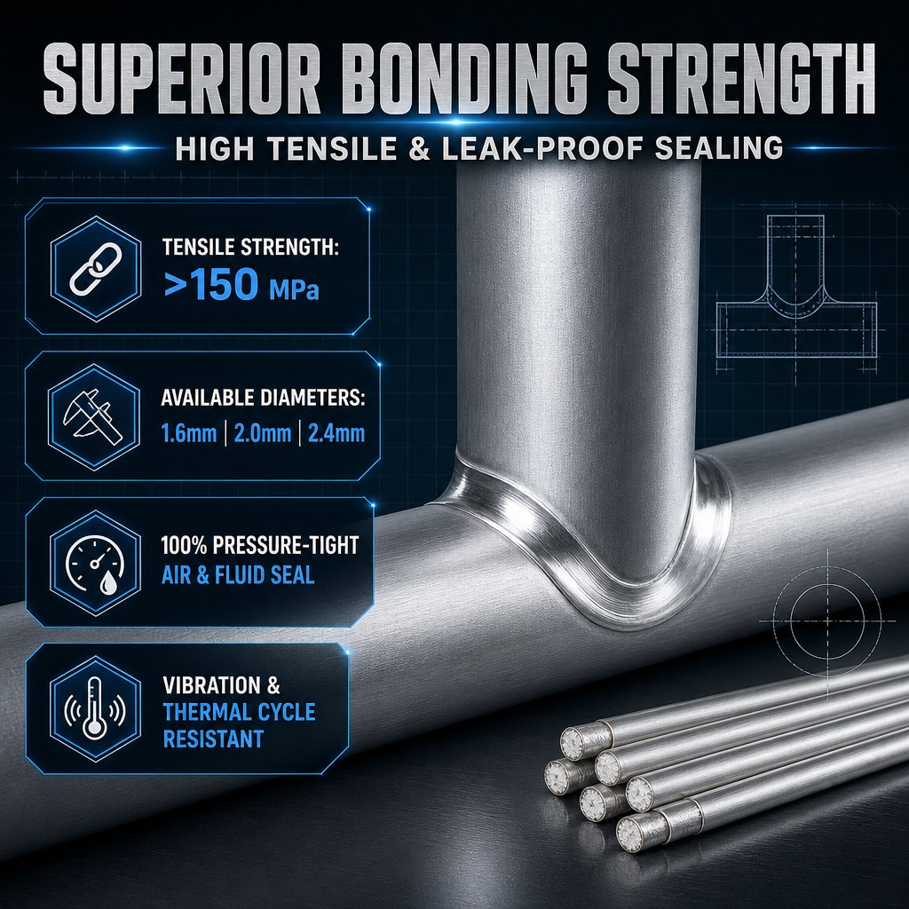 Low-Temperature Aluminum Flux-Cored Brazing Wire (419 °C) detail image 1 of 16